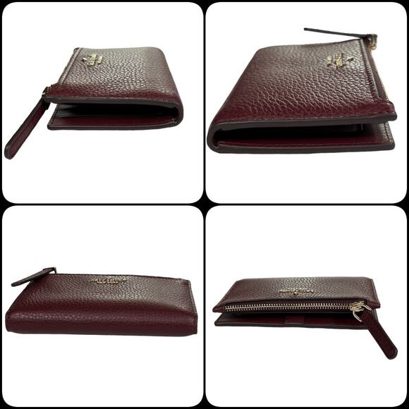 Kate Spade Jackson Shoulder Bag & Wallet Medium Flap Pebbled Leather Cherrywood - Picture 13 of 16